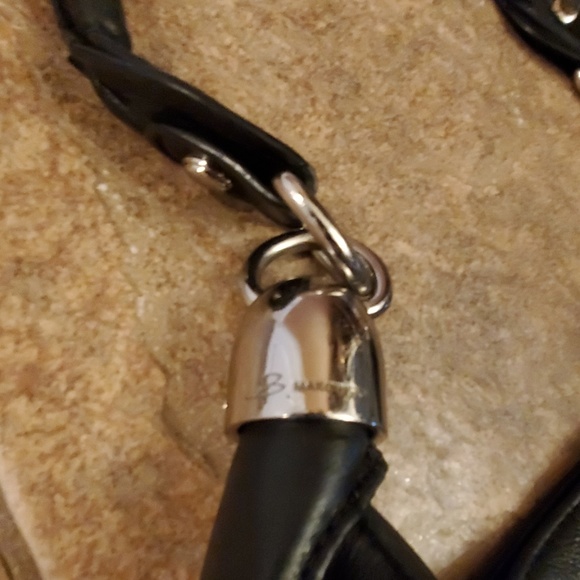 B. Makowsky black leather hobo slouch shoulder bag - Picture 7 of 8